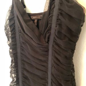 BCBG. Gorgeous form-fitting, black lace dress